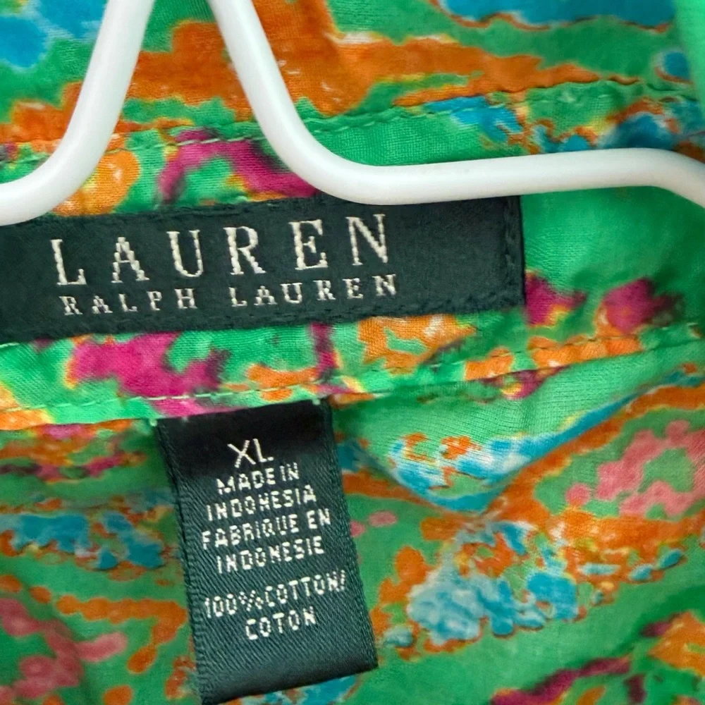Lauren Ralph Lauren Vibrant Paisley Button-Up Shirt - Picture 2 of 7